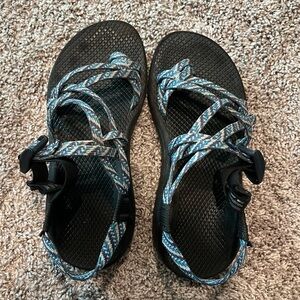 Chaco Blue and Black Sandals